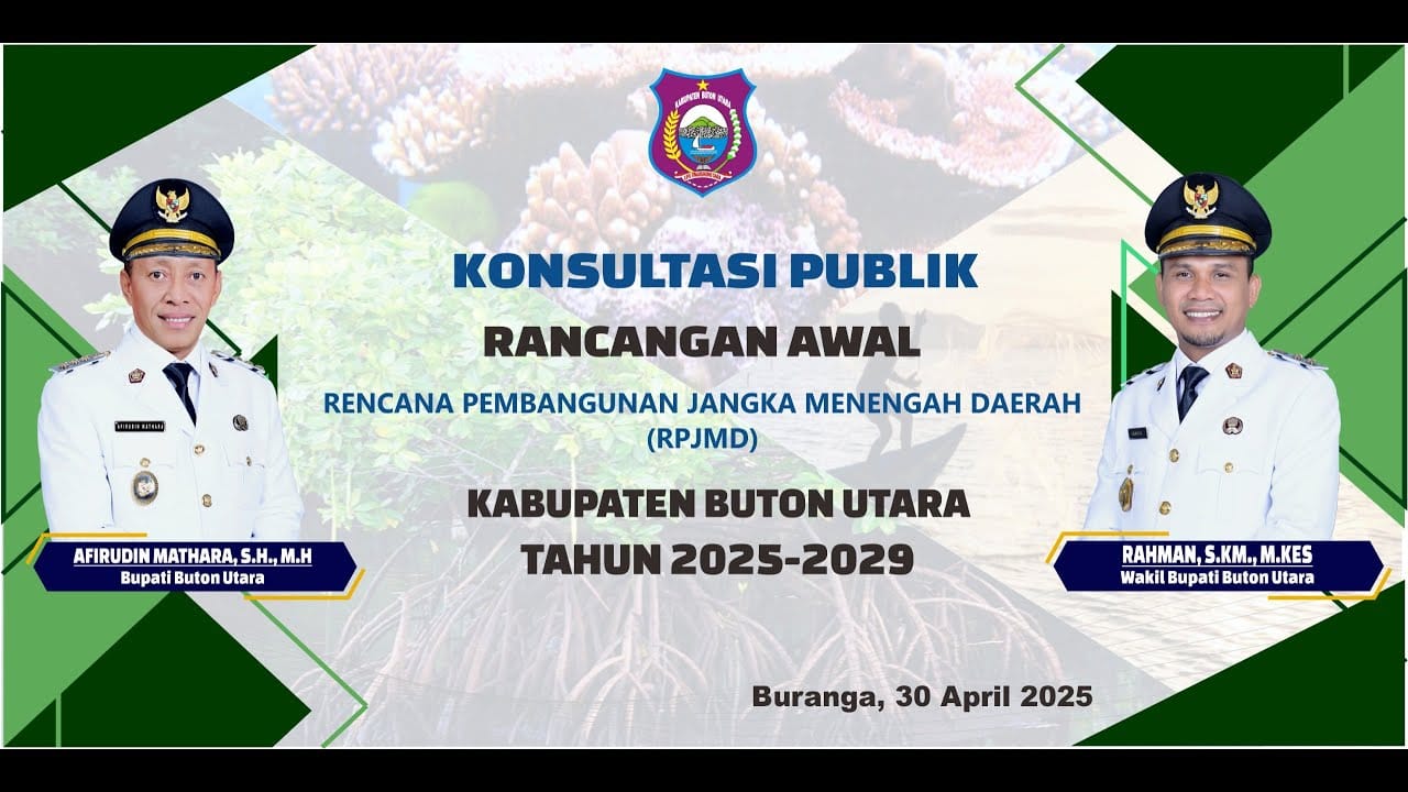 Forum Konsultasi Publik Rancangan Awal RPJMD Kabupaten Buton Utara Tahun 2025-2029